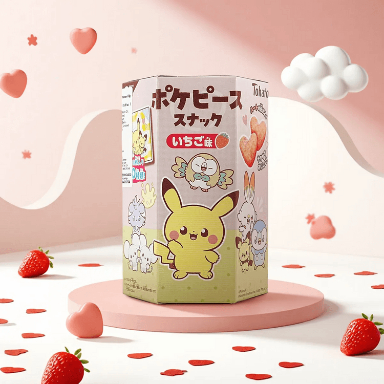 

Tohato Pokemon Pokepeace Heart Snack - Strawberry