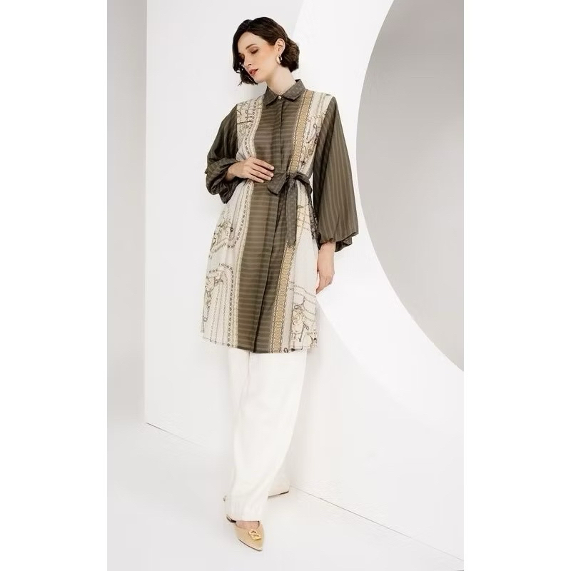 PL Luminosa Puffy Tunic - Olive Size S
