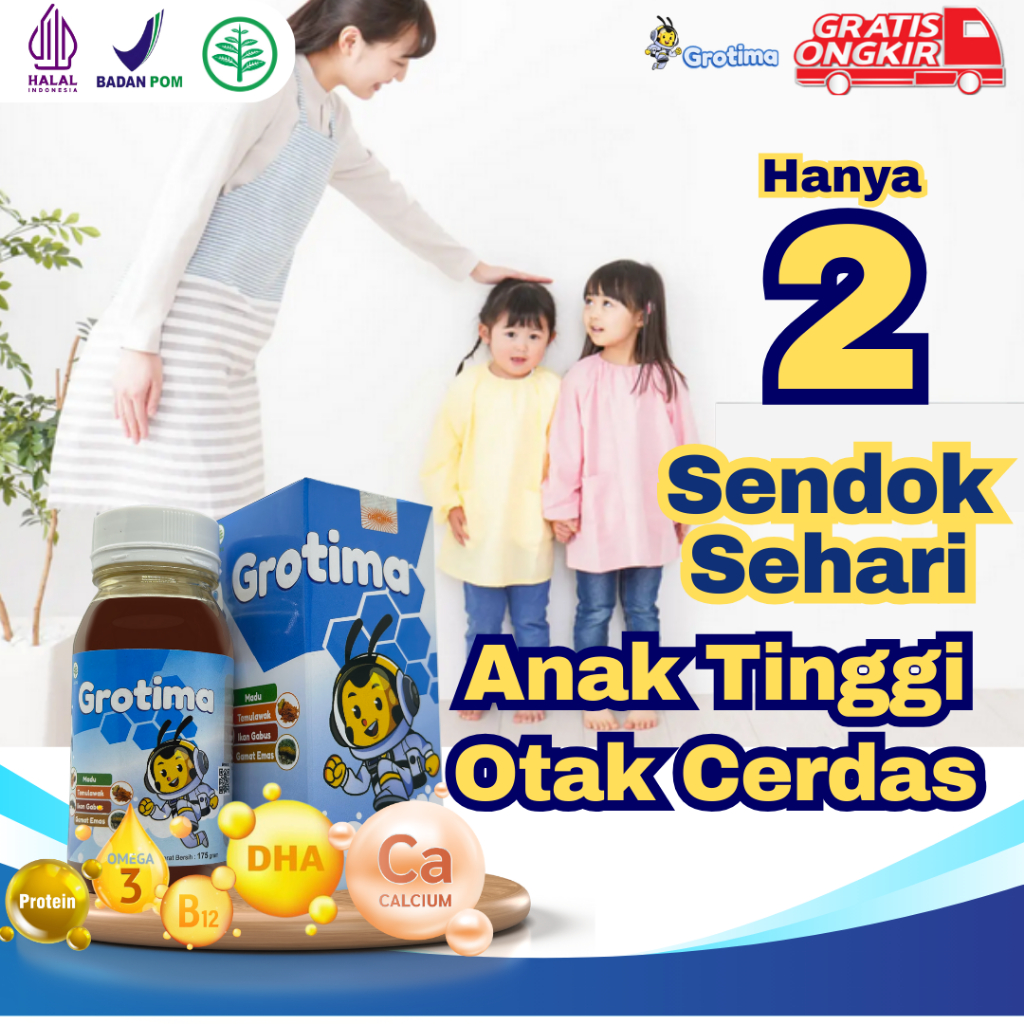 vitamin anak penambah tinggi badan / vitamin anak peninggi badan / grotima peninggi badan anak