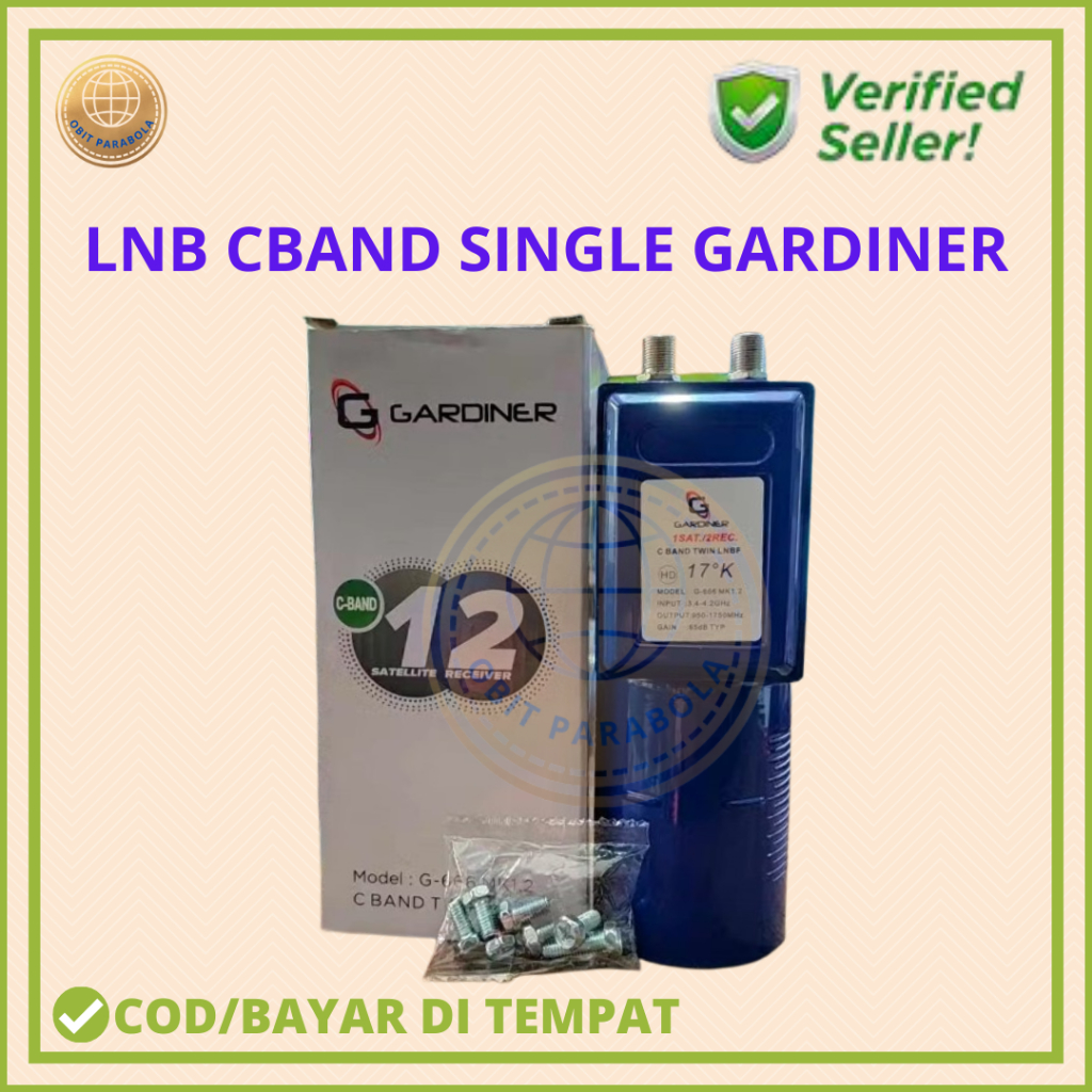 LNB CBAND SINGLE 2 OUTPUT GARDINER RECEIVER PARABOLA