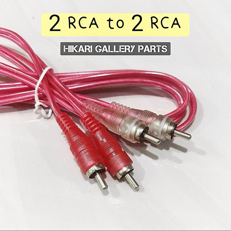 Kabel 2 Jack RCA to 2 Jack RCA Transparan / RCA ke RCA Kabel Jack RCA ke Jack RCA / 2 Jack RCA ke 2 