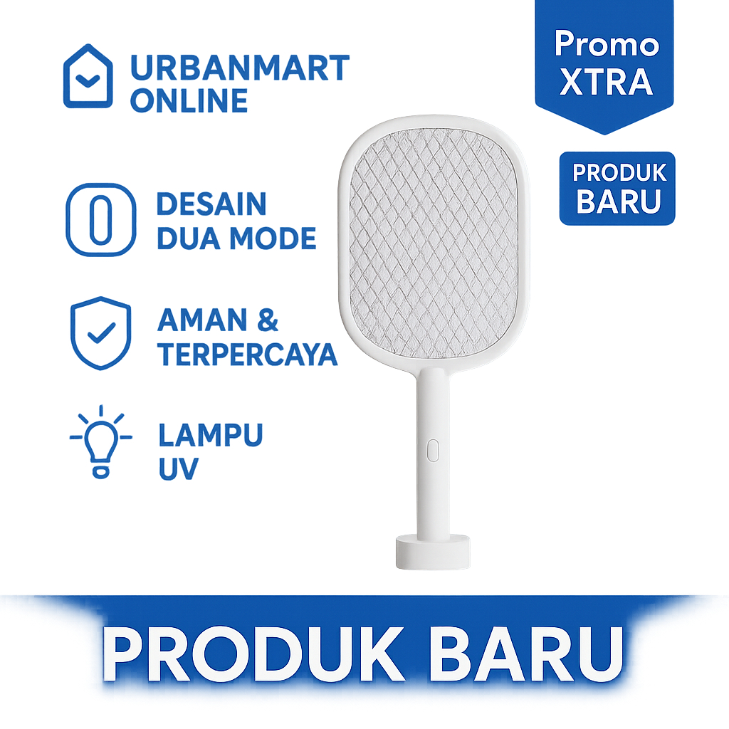 USB Dapat Diisi Ulang Pemukul Nyamuk Listrik, Alat Penangkap dan Pengusir Nyamuk dengan Lampu UV, Al