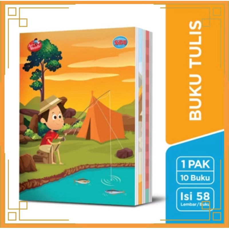 

Buku Tulis Sinar dunia 58lembar 1 pak isi 10buku