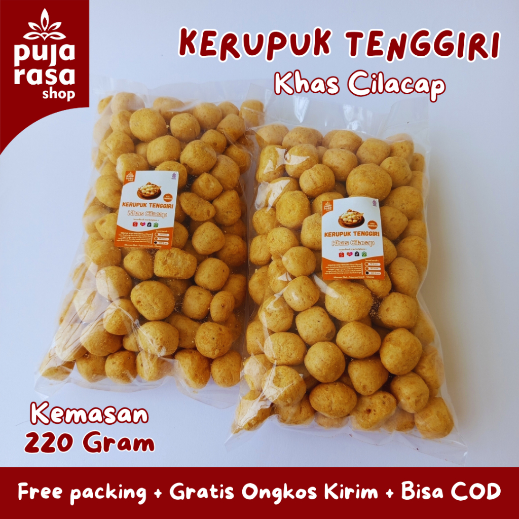 KRUPUK KERUPUK IKAN TENGGIRI TENGIRI AMPLANG KHAS CILACAP KILOAN 220 GRAM