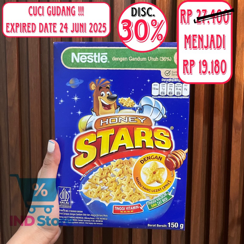 

CUCI GUDANG TERMURAH!!! HONEY STAR SEREAL 150g Exp. 24 Juni 2025