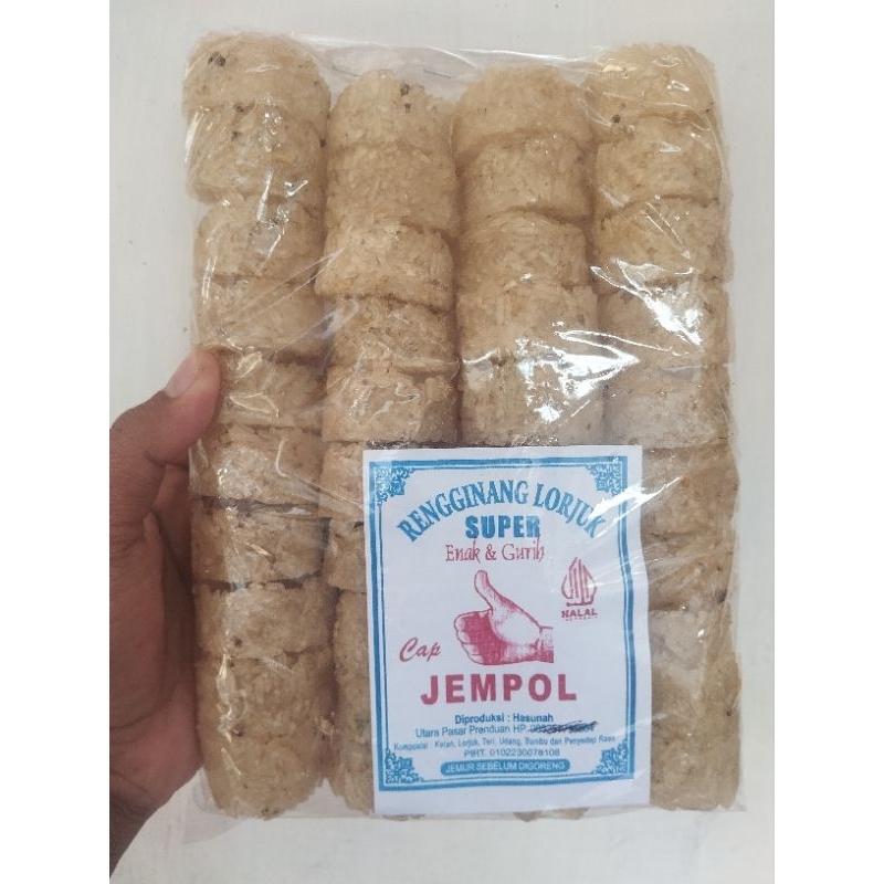 

Rengginang mentah rasa teri lorjuk super isi 40 jpl