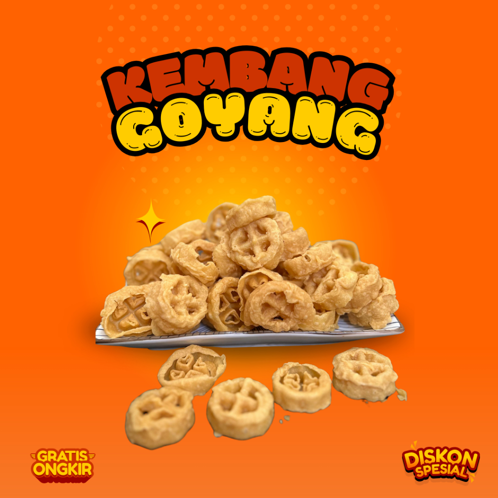 

Kue Kembang Goyang Mini Manis/Saroja Manis 200gr Snacks Food Kering Camilan Makanan Jajanan Cemilan