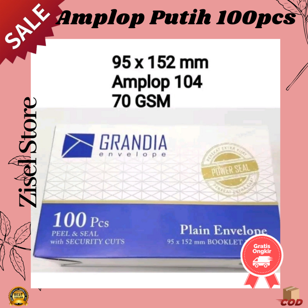 

AMPLOP GRANDIA 104 AMPLOP PUTIH POLOS PERBOX 100 PCS BERKUALITAS
