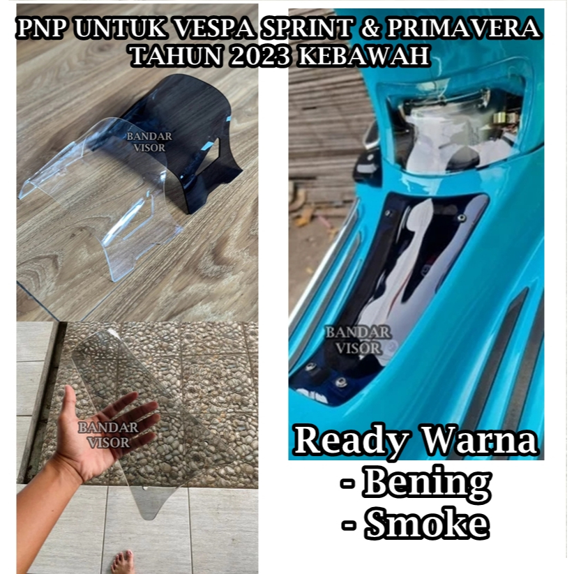 Cover Aki Transparan Vespa Sprint Cover Aki Vespa Primavera / Visor Vespa Sprint Primavera GTS