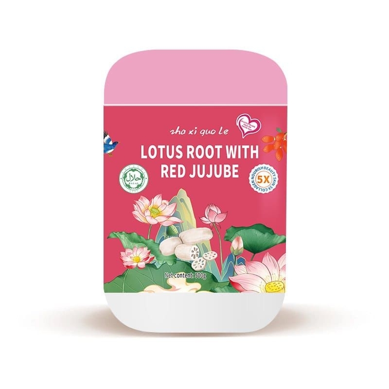 

Bubuk teratai Kurma collagen (logo halal) Toples 500g