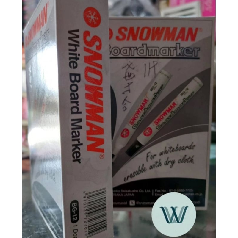 1 KOTAK SNOWMAN SPIDOL PAPAN TULIS TIDAK PERMANEN /  SNOWMAN WHITE BOARD MARKER