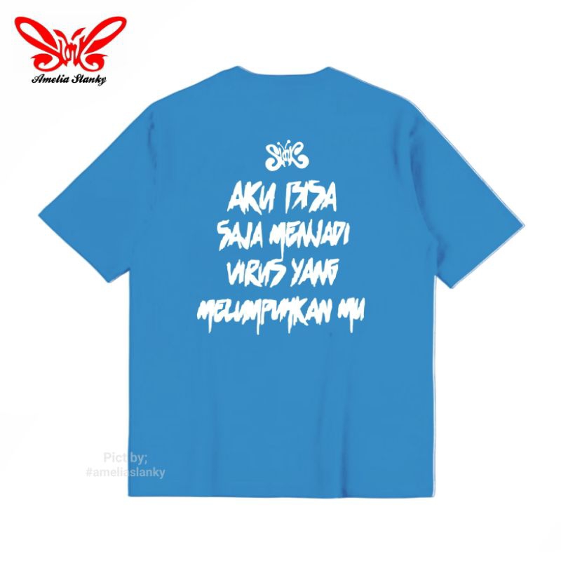 Kaos Slank Virus Blue - Kaos Slank Original - Kaos Pria Wanita Unisex - Distro Slank - Baju Slank