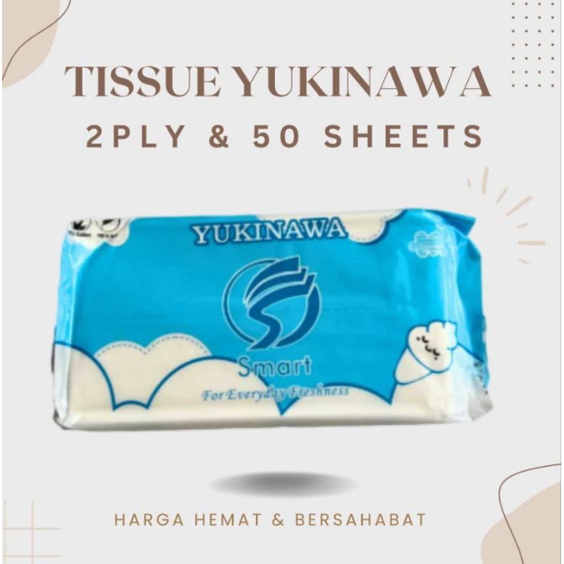 tisu wajah 50 sheet yukinawa/tisu kecil