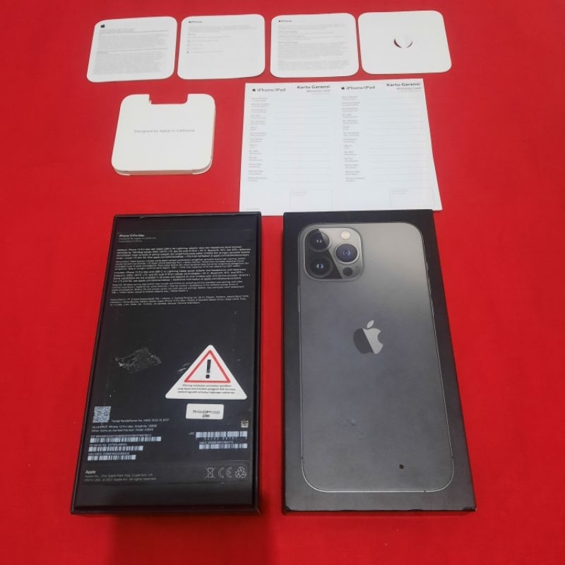 dus box iphone 13 pro max graphite original 100 % copotan ibox lengkap manual book