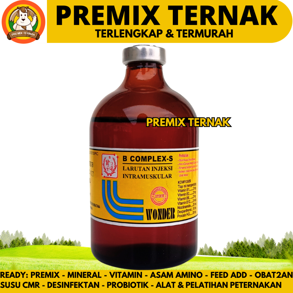 B COMPLEX S SUPER WONDER 100 ml - Vitamin B Complex Super 100 ml - Vit B Komplek Hewan - B kompleks