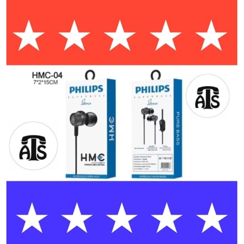Handsfree Philips HMC-04 Headset Philips HMC-04 Hf Headphone Philips HMC 04 Earphone Philips HMC 04 