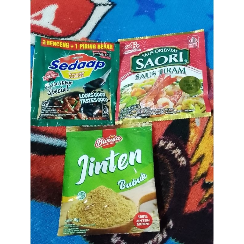 

Kecap Sedaap+Saori Saus Tiram+Jinten Bubuk 5 gram Paket 2S (TRB76)