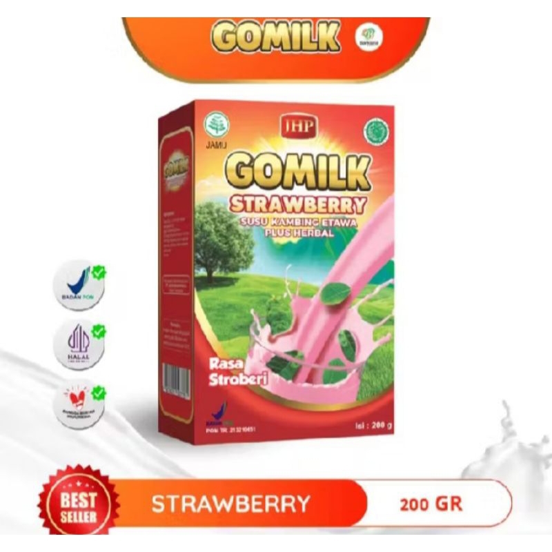 

Susu Gomilku Etawa Susu Kambing rasa Strawberry, Coklat, Original kemasan 200 gram plus jahe merah