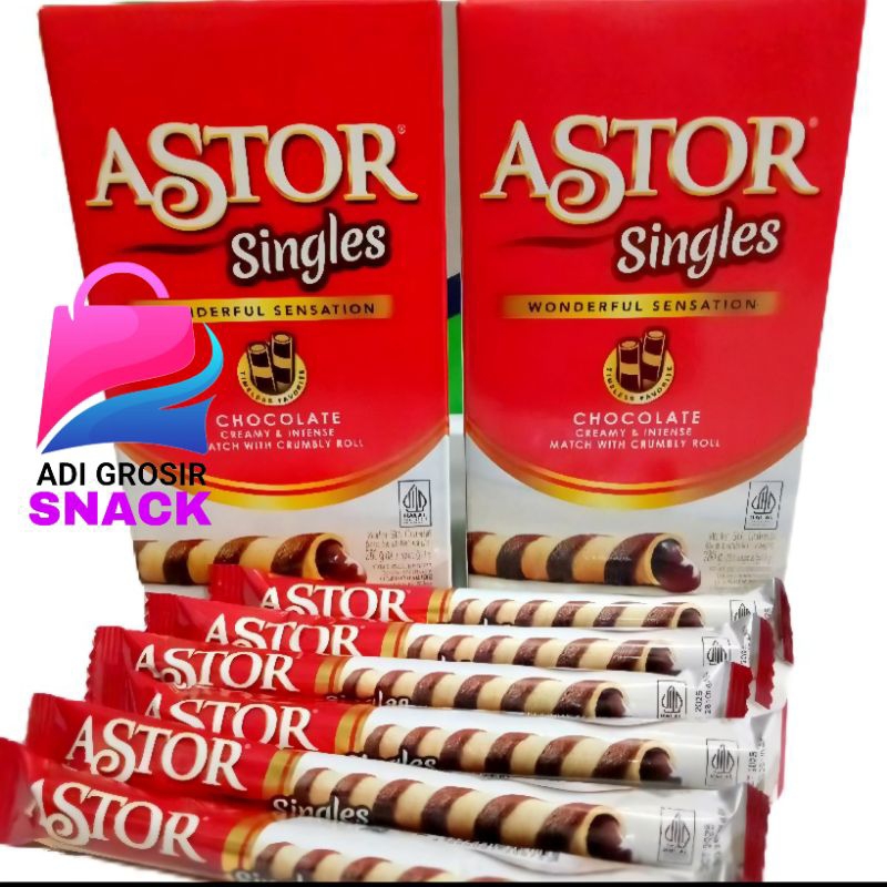 

ASTOR Singles Chocolate 1Box Isi 20 pcs