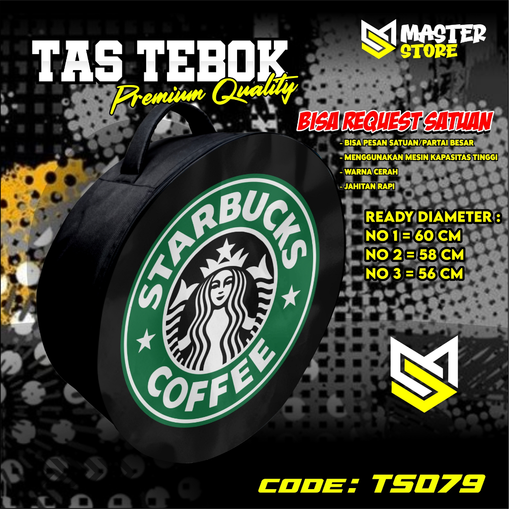tas tebok murai motif STARBUCKS COFFEE ransel gendong jinjing bawa tebok sangkar murai printing