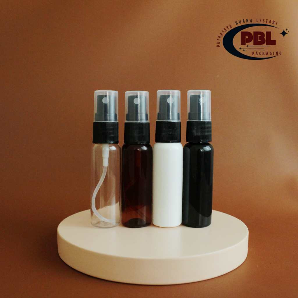 Botol Spray 30ml PET / Botol Face Mist Spray 30ml Tebal / Botol Plastik Spray 30ml Tutup Spray Hitam