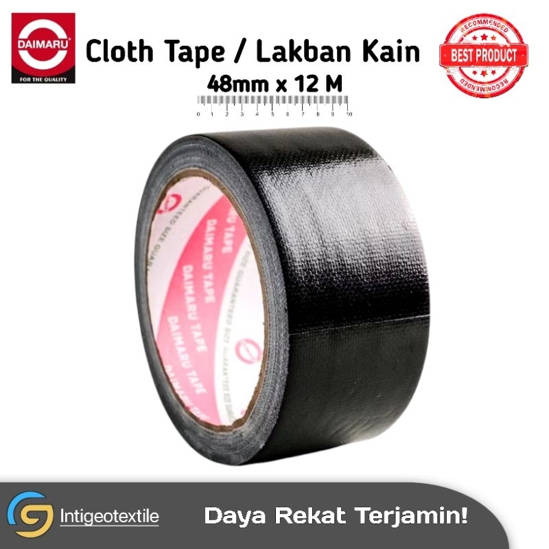 

Daimaru Cloth Tape Lakban Kain Hitam 48 mm x 12 M