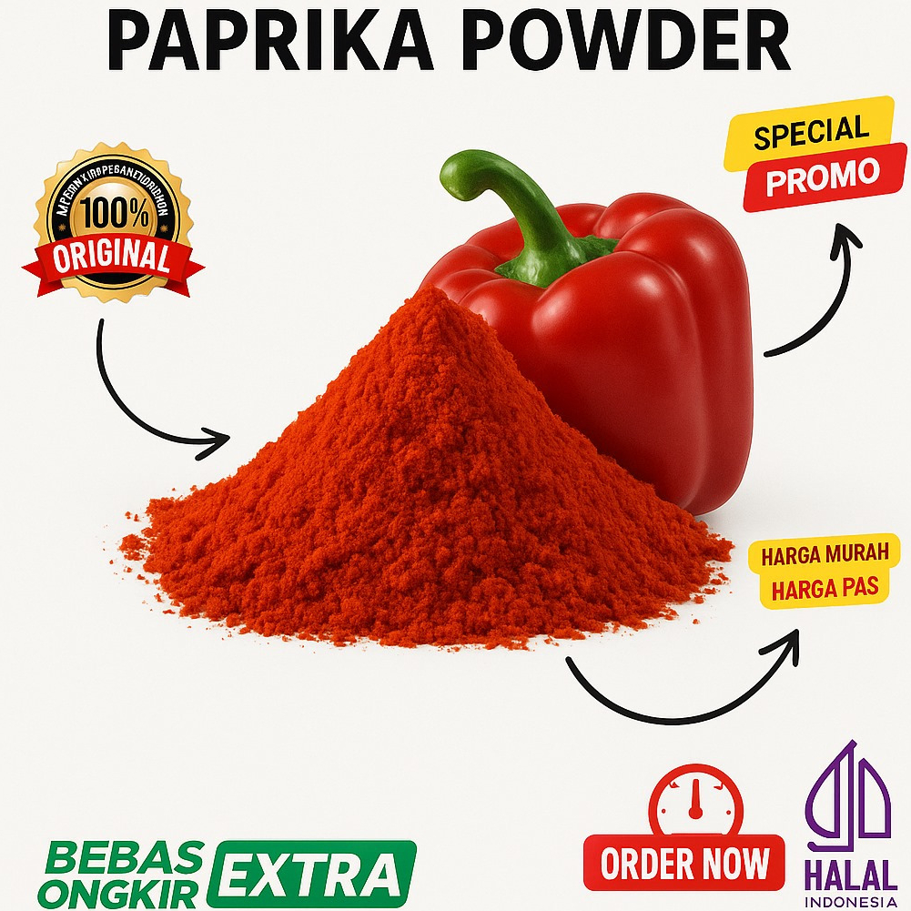 

PAPRIKA BUBUK - CAPSIUM POWDER - BELL PEPPER POWDER 1 KG IMPORT HALAL