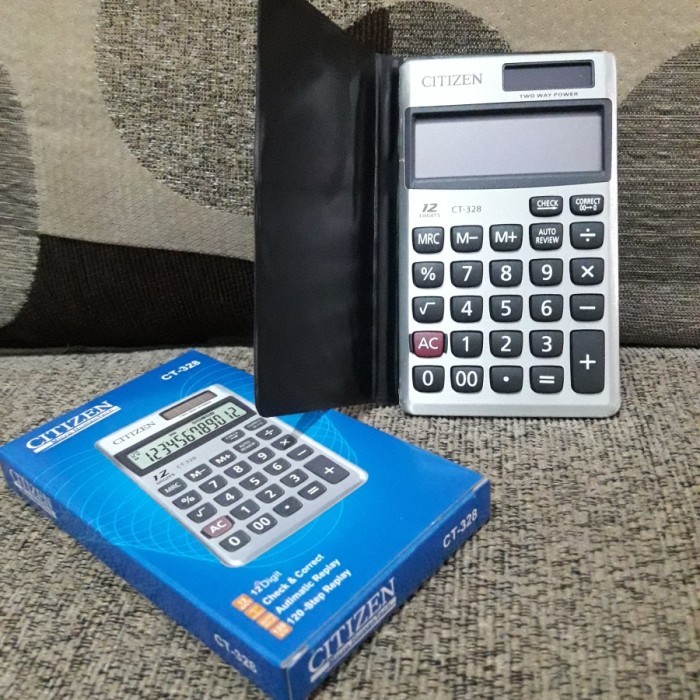 

KALKULATOR CITIZEN CT 328 - 12 DIGIT - CHECK AND CORRECT - UKURAN MINI