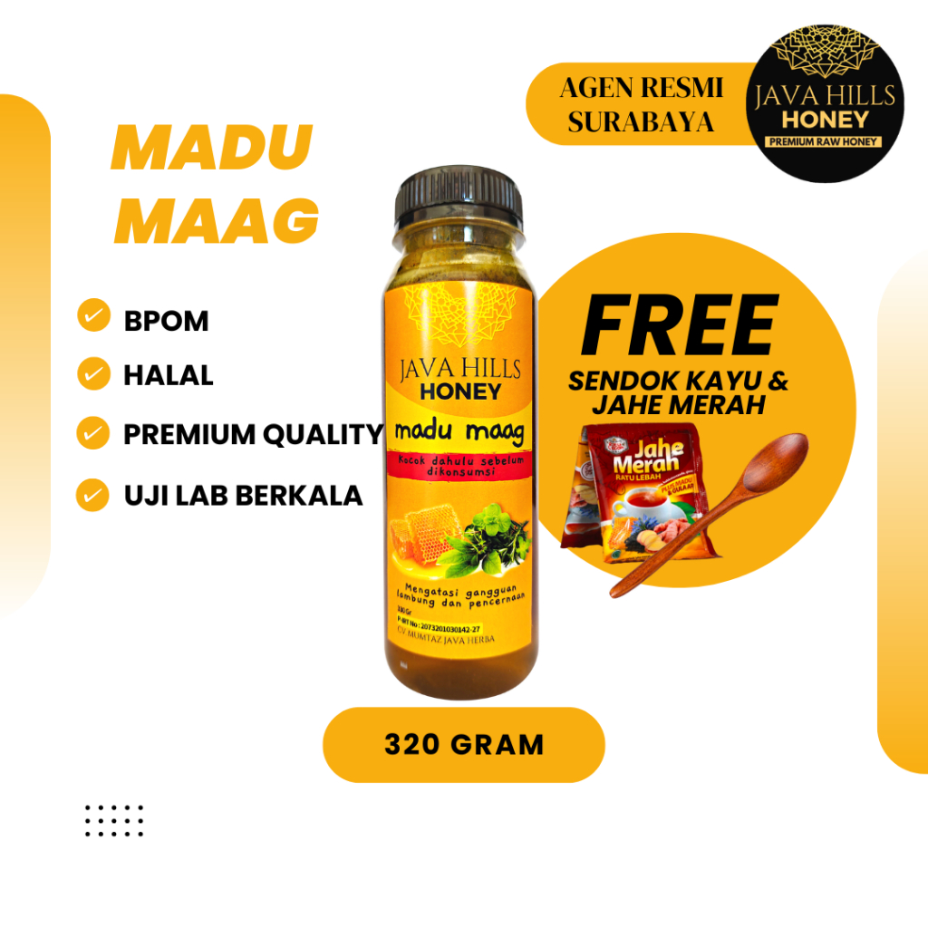 

Javahills Honey Madu Untuk Lambung Herbal Maag Gerd Asam Lambung Magh 320 Gram Original 100%