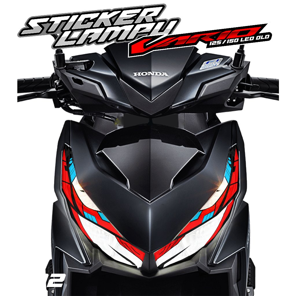 02 STICKER TRANSPARAN LAMPU ALIS VARIO 125/150 LED OLD - STICKER LAMPU ALIS VARIO 125/150 LED OLD RA