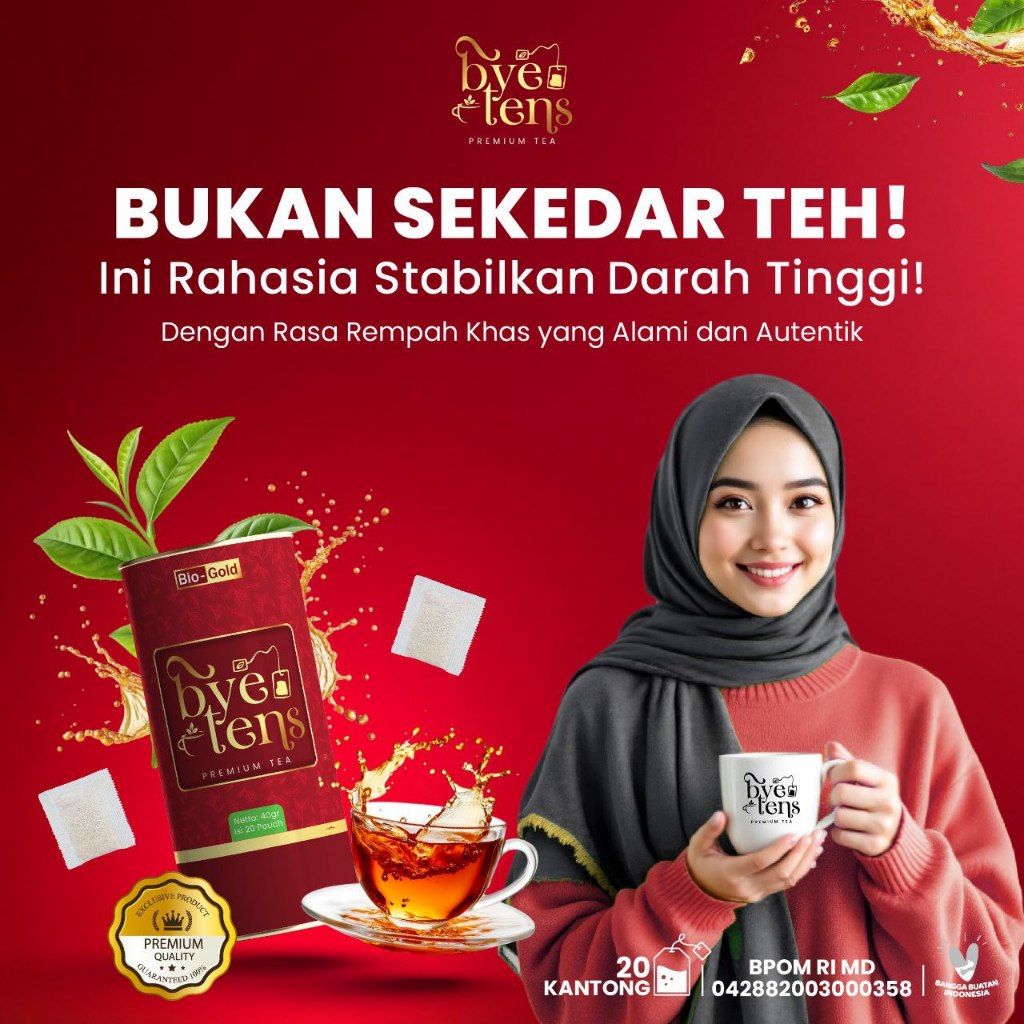 

Bye Tens - Teh Hijau Seledri Mengkudu Premium Tea Untuk Obat Darah Tinggi Hipertensi BPOM
