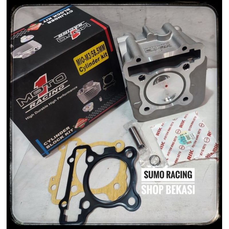 BLOK BORE UP MOTO 1 58.5MM MIO M3 / SOUL GT 125 / X RIDE 125 / FINO 125
