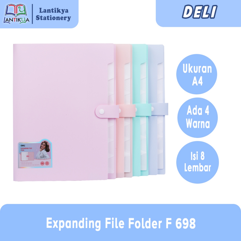 

Deli Expanding File Ukuran A4 isi 8 Lembar - F 698