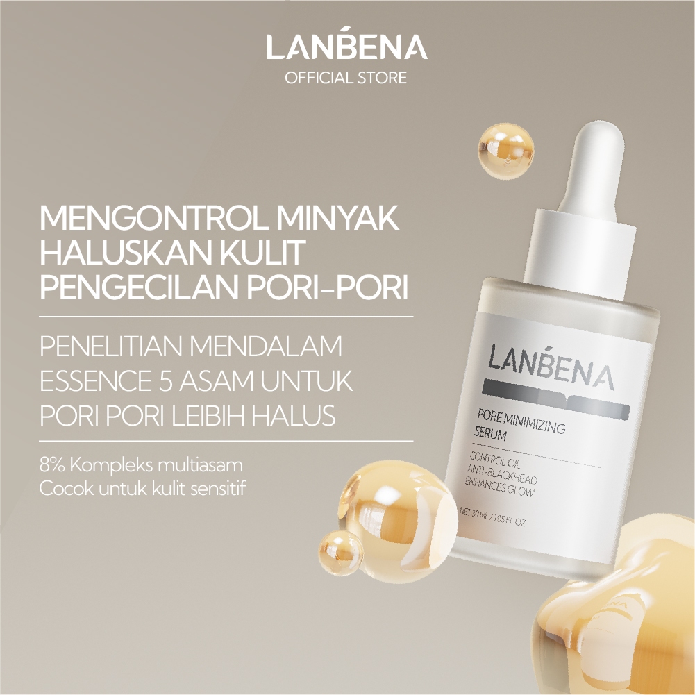 LANBENA Pore Minimizer Serum Blackhead Mask Strips 30ml - Masker Hidung Angkat Komedo, Deep Cleansin