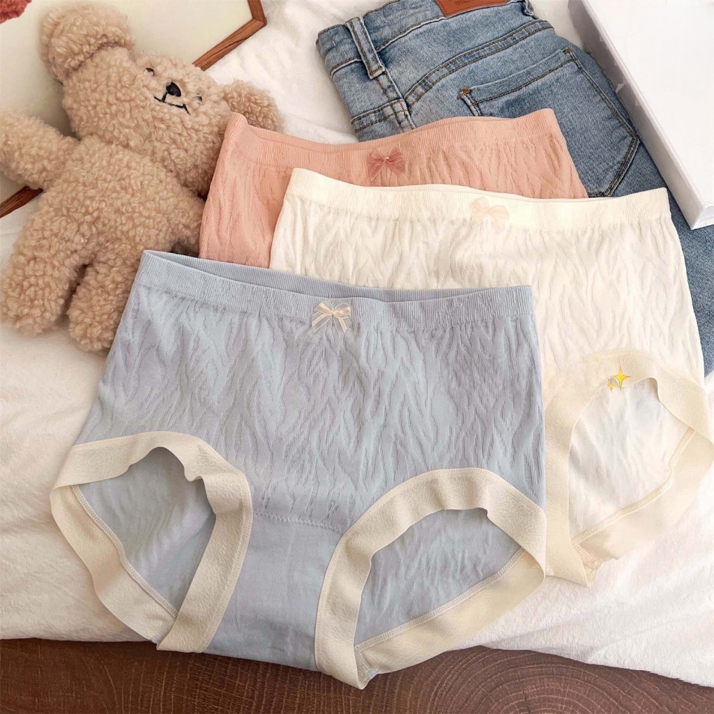 Celana Dalam Wanita Pita Renda Katun CD Motif Underwear Push Up Sempak