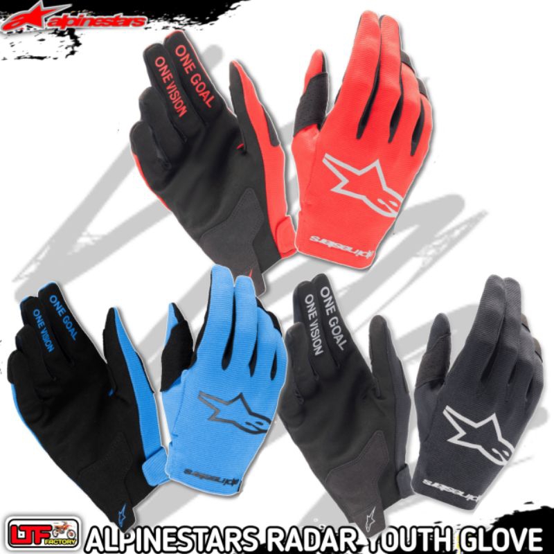 ALPINESTARS MX25 RADAR YOUTH GLOVE - SARUNG TANGAN ANAK-ANAK - KIDS - JUNIOR SEPEDA BMX - MINI TRAIL