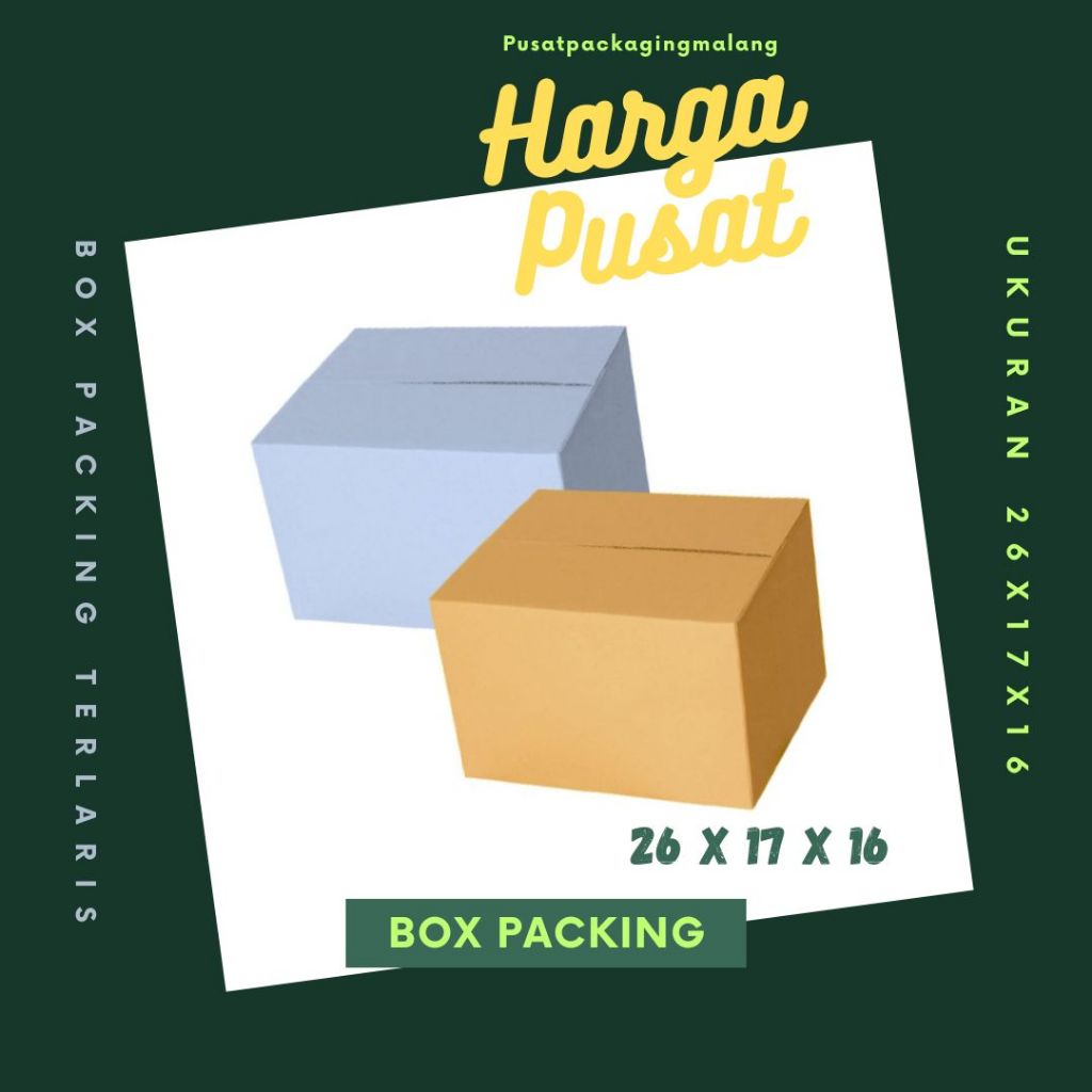 

Box Packing 26x17x16 Kardus A1 Karton Dus Kotak Kemasan Sparepart Jamu Madu Assesoris
