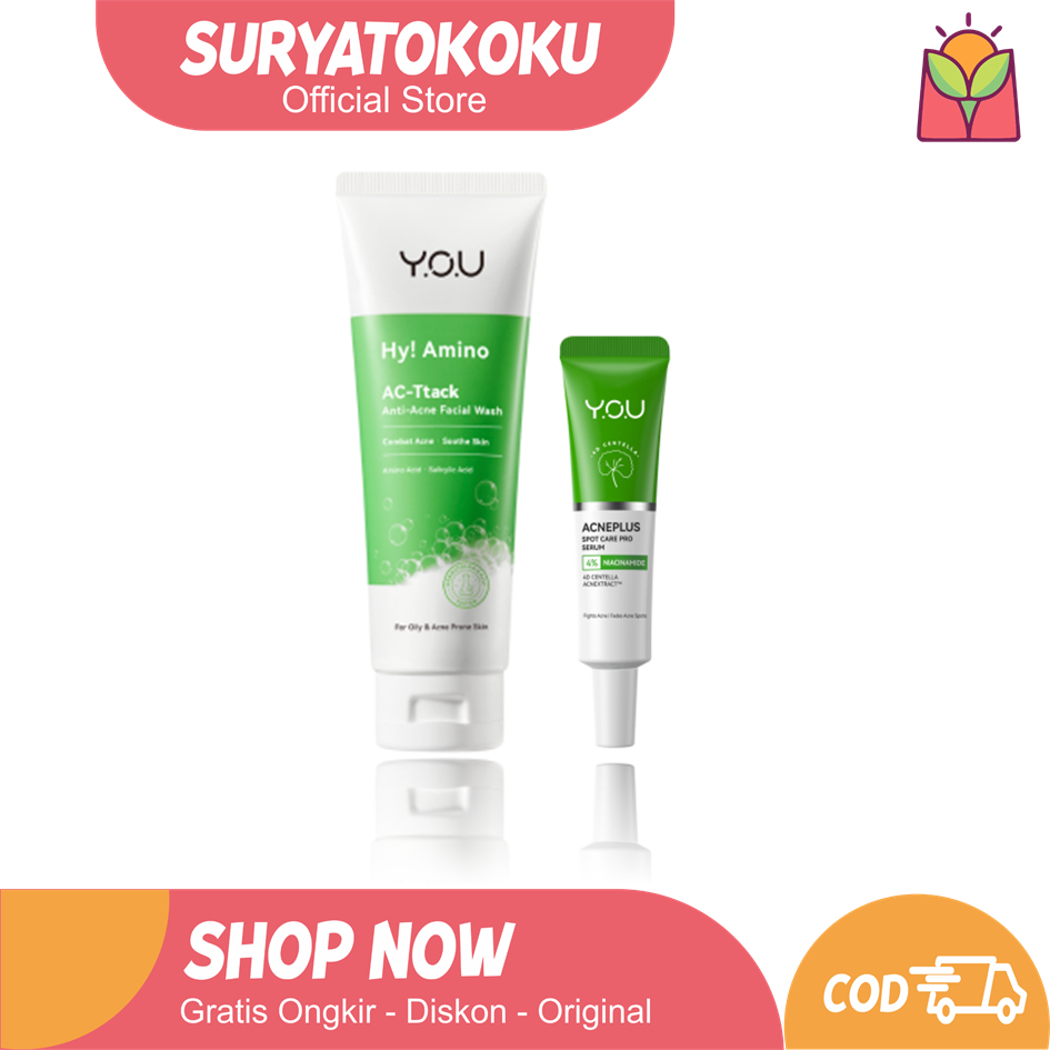 YOU Acne Fighter Bundle - Amino Facial Wash + Acneplus Spot Care Pro