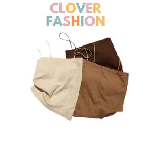 CF Tanktop Bra Fashion Tanktop Crop Square Spaghetti Bra With Cup Basic Wanita BT658