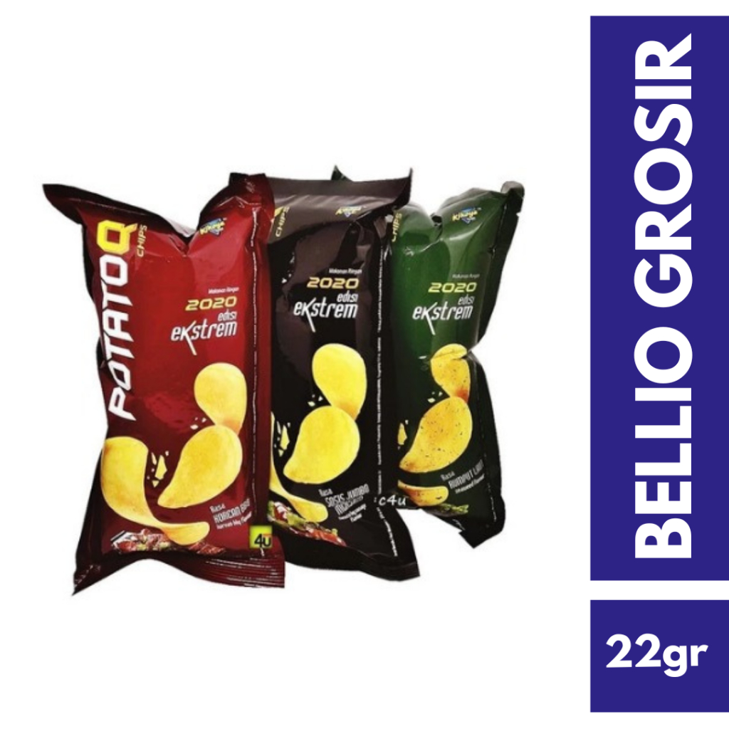 

POTATO Q CHIPS KERIPIK KENTANG 22gr KOREAN BBQ RUMPUT LAUT SOSIS JUMBO BARBEKIU BARBEQUE CEMILAN ANAK