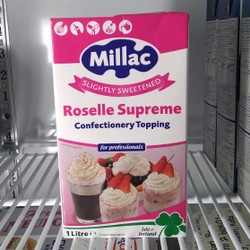 

Millac Slightly Sweetened Roselle Supreme Confectionery Topping 1 Liter