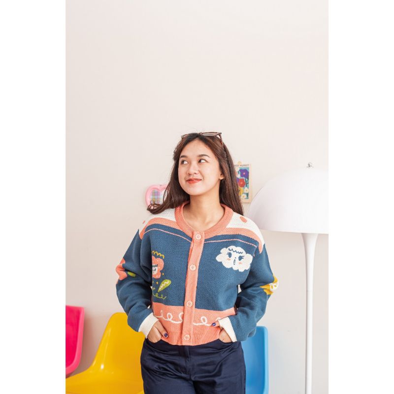Paddy Knitwear Collaboration With Clea By Rocha | Cardigan Rajut By Paddy | Cardigan Wanita