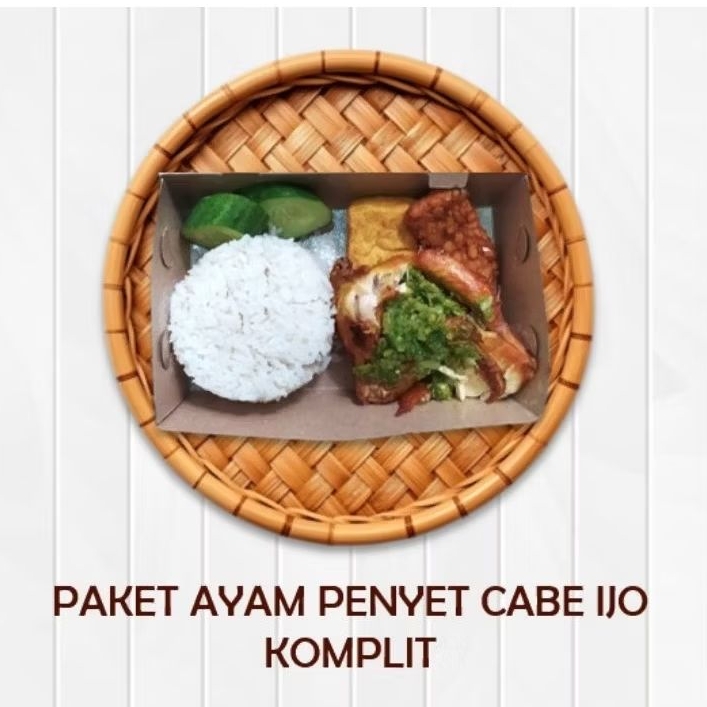 

Paket ayam penyet cabe ijo komplit