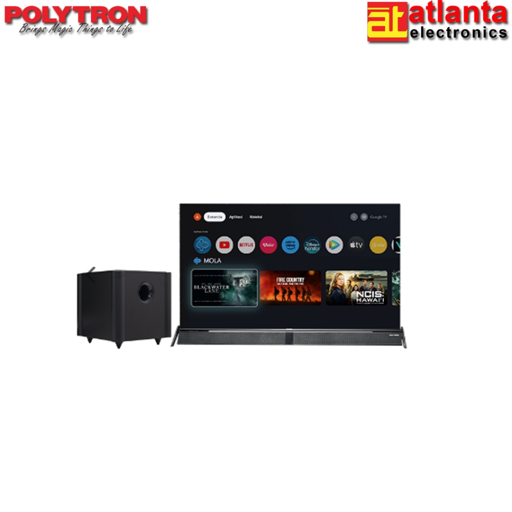 LED Google TV 4K Polytron 43 inch with Sound bar  PLD 43BUG5058