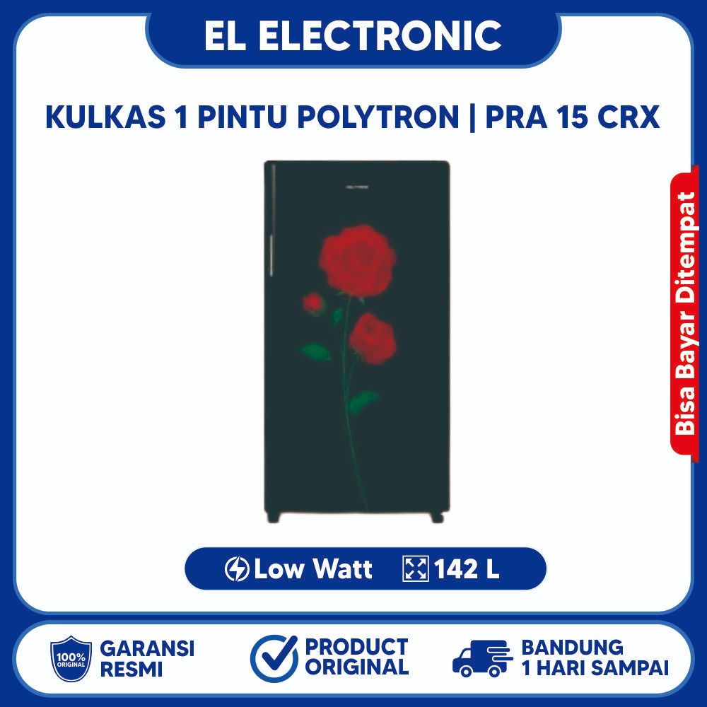 Kulkas 1 Pintu POLYTRON PRA 15 CRX 150 Liter Pintu Kaca