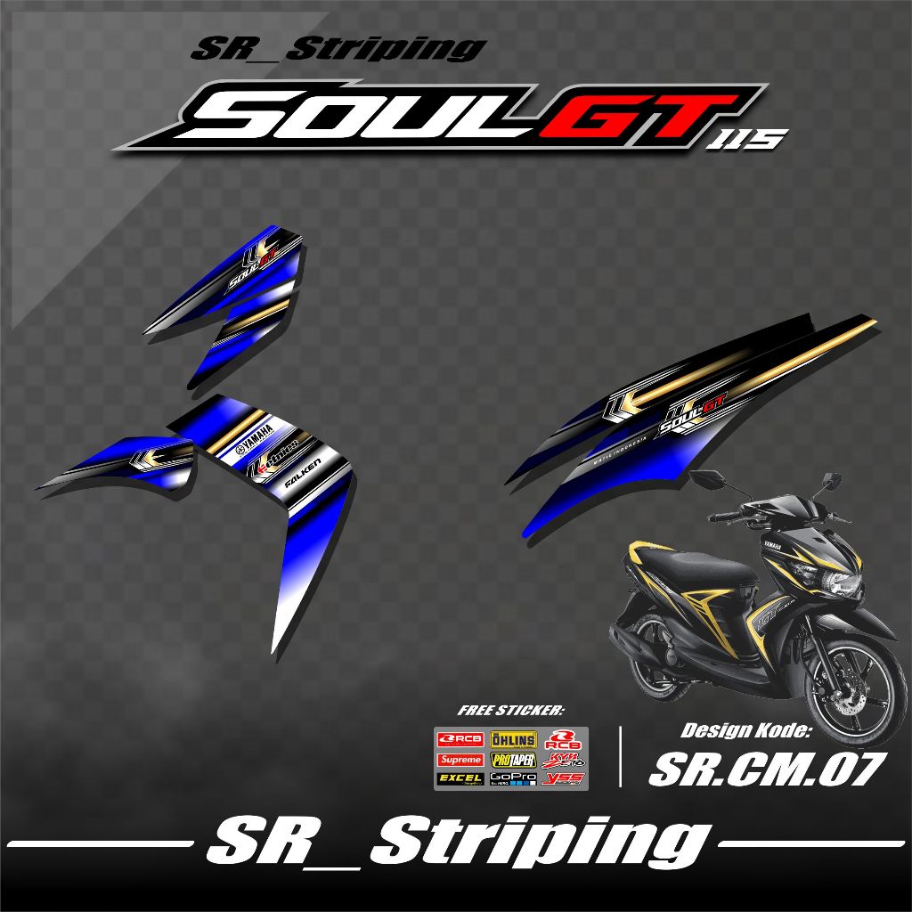 Striping Soul GT 115 / Variasi Soul GT 115 / Soul GT 115 / Stiker Soul GT 115 / Striping Motor Soul 