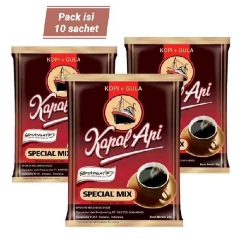 

Kopi Kapal Api mix renceng 10 pcs @25g