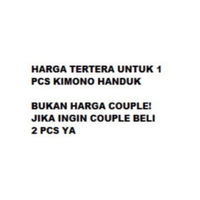 HANDUK KIMONO DEWASA BATHROBE MODEL KIMONO HANDUK WANITA & PRIA BAHAN TEBAL SOFT IMPORT