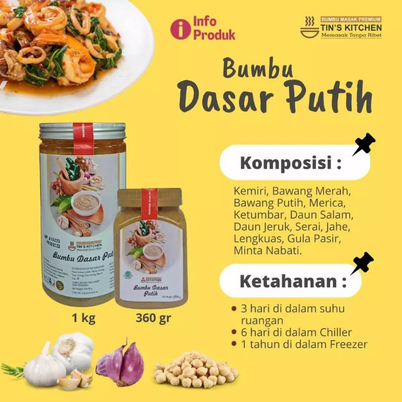 

Bumbu Dasar Putih Tins Kitchen Bumbu Dapur Homemade Tanpa Bahan Pengawet Dan Pewarna