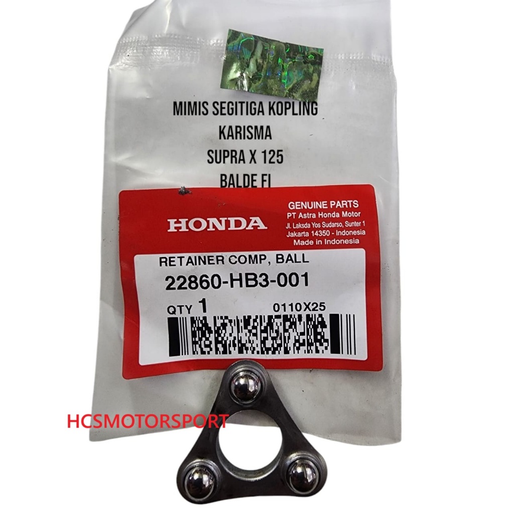 MIMIS TIGA KOPLING RETAINER COMP BALL KARISMA SUPRA X 125 BLADE FI 22860-HB3-001 ORIGINAL ASLI